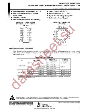 SN74HCT157N datasheet  